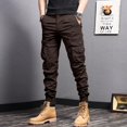 thumbnail image 1 of Casual Side Flap Pockets Workwear Tapered Pants  Men‘s Cargo Pants For Spring Fall Outdoor, 1 of 7