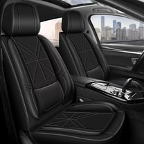 DIKSOAKR Seat Covers Fit for Honda CRV Hybrid 2023-2025 Car Seat Covers Full Set 5 Seats Faux Leather Car Seat Cushion Protector Black