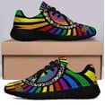 thumbnail image 3 of Love Is Love Peace Sign Hippie LGBT Pride Shoes Sneakers Black Size 12, 3 of 7