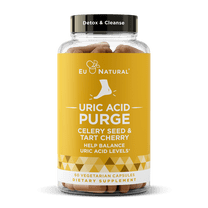 Eu Natural Purge Uric Acid Flush – Detox & Cleanse with Celery Seed Extract, Tart Cherry & Chanca Piedra for Joint Support & Mobility – 60 Veg Capsules
