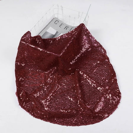 

Dusknt Clearance! Party Balloon Wedding Banquet Decoration Tablecloth (Wine Red) Sequin Tablecloth 23.6 Event & Party 1X Party Tablecloth