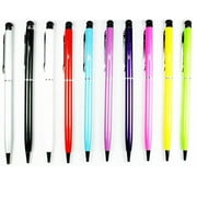 Stylus Pen [10 pcs], 2-in-1 Universal Touch Screen Stylus + Ballpoint Pen For Smartphones Tablets Samsung etc