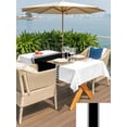 thumbnail image 5 of Rectangle Outdoor Tablecloth With Umbrella Hole And Zipper– Black Farmhouse Striped Waterproof Patio Table Cover for Party, Picnic, Backyard, 54"x80" , White, 5 of 8