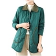 thumbnail image 2 of Abrigo y chaquetas casuales de manga larga sin capucha para mujer, de moda, cómodos, informales, con bolsillos y botones, de color liso, con cuello vuelto y manga larga, sin capucha., 2 of 4