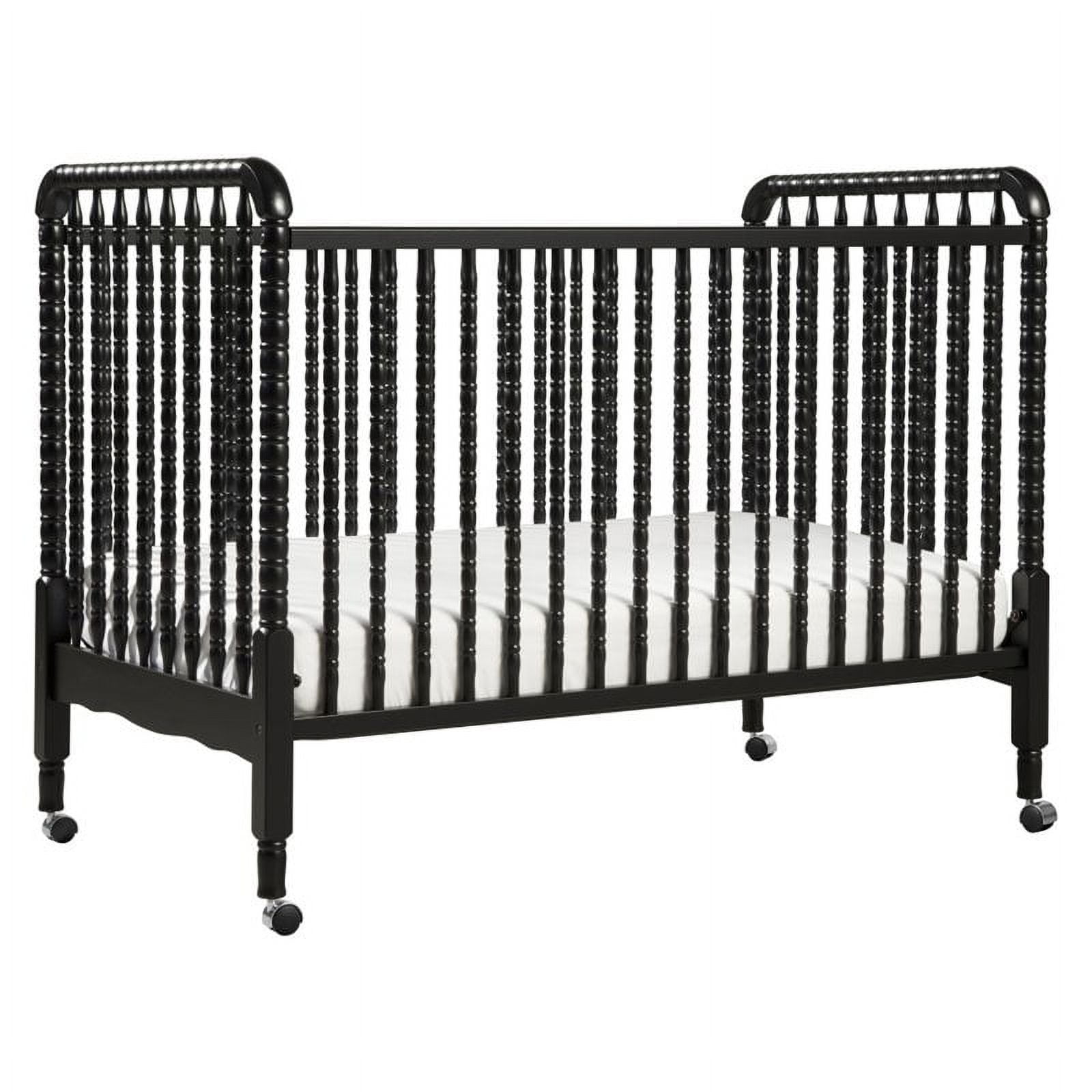 DaVinci Jenny Lind 3-in-1 Convertible Crib, Ebony Finish, with Toddler Bed and Daybed Conversion