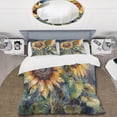 thumbnail image 2 of Designart "Sunflower Symphony Yellow II" Floral Sunflower Bedding Covert Set - Sunflower Yellow Floral Bed Set With 2 Shams, 2 of 6