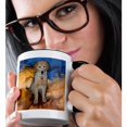 thumbnail image 2 of 3dRose, Golden Retriever Puppy, 15oz Two-Tone Black Mug, 2 of 7