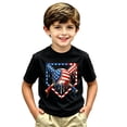 thumbnail image 4 of Tisuna Boys Baseball T Shirts Kids Short Sleeve Graphic Print Crew Neck Tops Breathable Teen Boys Outdoor Play Tee Shirts Size 6-7 Years Black, 4 of 4
