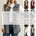 thumbnail image 6 of Chiccall Womens Lapel Button‑Down Corduroy Sleeveless Vest, Casual Solid Sleeveless Open‑Front Waistcoat Outerwear, 6 of 10