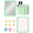 Green, variant on Blue Locker Accessories Set with Magnetic Whiteboard, Locker Mirror, Pen Holder, Markers, Back to School Essential Locker Kit