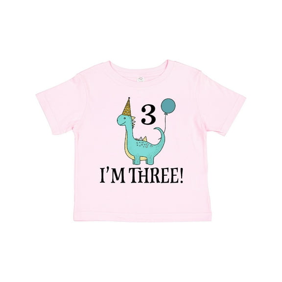 Inktastic 3rd Birthday 3 Year Old Dinosaur Party Boys or Girls Toddler T-Shirt