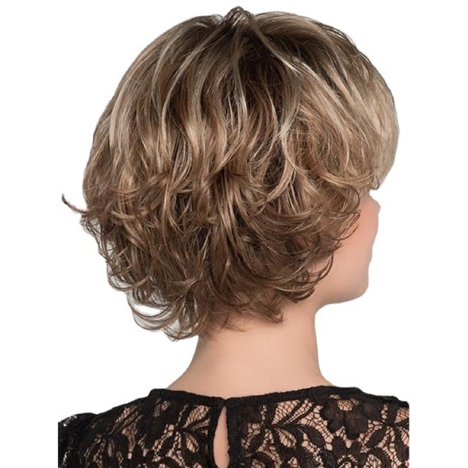 Adakot Blonde Wigs for Women, Short Curly Wigs for Women Lace Front Wigs Natural Color