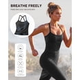 thumbnail image 4 of IDOPIP Womens Tank Top Built in Bra Yoga Workout Tops Crop Halter Neck Womens Padded Sport Back Bras Cami Athletic Gym Cropped Tanks Spaghetti Strap Woman Backless Running Camisole, 4 of 6