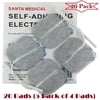 Santamedical 20 White 2" X 2" Re-Usable Carbon Electrode Pads with Premium Gel - Satisfaction Guaranteed