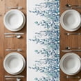 thumbnail image 4 of Table Runner 120 Inches Long for Kitchen Dining, Eucalyptus Leaves Dresser Scarf Farmhouse, Dining Table Decorations for Wedding/Parties, Light Blue Summer Botanical Weeping 13 x 120 In, 4 of 8