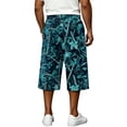 thumbnail image 6 of JoveMarine Men's Camo Drawstring Cargo Shorts - Plaid Work Shorts with Pockets, Knee-Length Loose Fit for Outdoor Daily,Sky Blue 2XL, 6 of 6