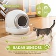thumbnail image 3 of Homall Litière pour Chats Autonettoyante pour Plusieurs Chats, Protection de Sécurité/contrôle par Application/élimination des Odeurs avec Tapis et Doublures, 3 of 7