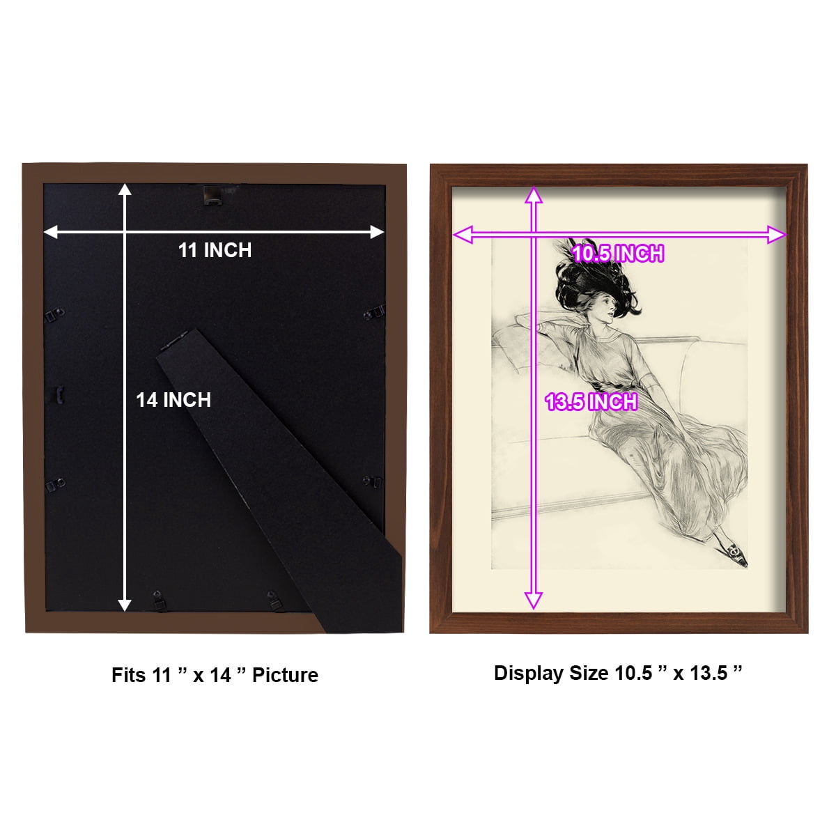 Feather Hat I -Framed Print w/glass-Chestnut