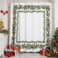 thumbnail image 6 of Small Stall Shower Curtain 36x78 Inch Narrow Half Size Christmas Bath Curtains Bathroom Decor, Xmas Green Pine Needles Rustic Berries Leaves Waterproof Fabric Shower Curtain Set with Hooks 36 Inch, 6 of 8