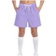 thumbnail image 4 of JUMEYU Boys Shorts Moisture Wicking Comfort for Play Gym School Casual Daily Wear 5T 6T (Purple,5-6 Years), 4 of 7