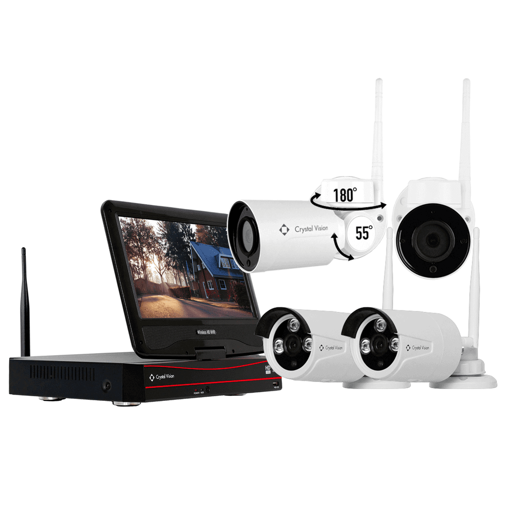 [4CH] Crystal Vision CVT804A2320C 1080P Full HD Wireless Surveillance