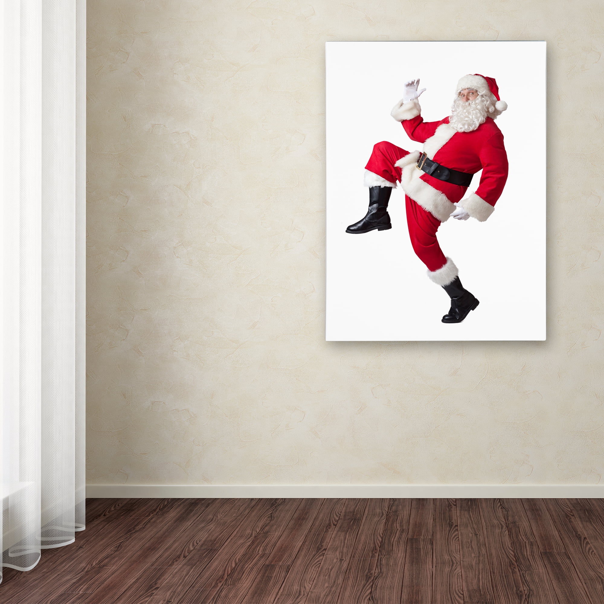 Trademark Fine Art 'Santa-prancing-11096' Canvas Art by Ed Wheeler