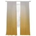 thumbnail image 7 of Gray Yellow Sheer Curtains 84 inches Long 2 Panels Set Gradient Tiers Sheers Rod Pocket Small Window Short Curtains for Kitchen Cafe, Each 52" W x 84" L, 7 of 7