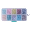 thumbnail image 3 of 1Box 10 Colors Transparent Spray Painted Glass Beads Round Mixed Color 6mm Hole: 1.3~1.6mm 72~75pcs/compartment 720~750pcs/box Packaging Box: 13.5x7x3cm, 3 of 3