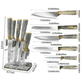 thumbnail image 5 of Kitchen Knife Set, 7PCS Kitchen Knives Set High Carbon Stainless Steel Sharp Knife, Knives Set for Kitchen with Ergonomic Handle-Grey, 5 of 10