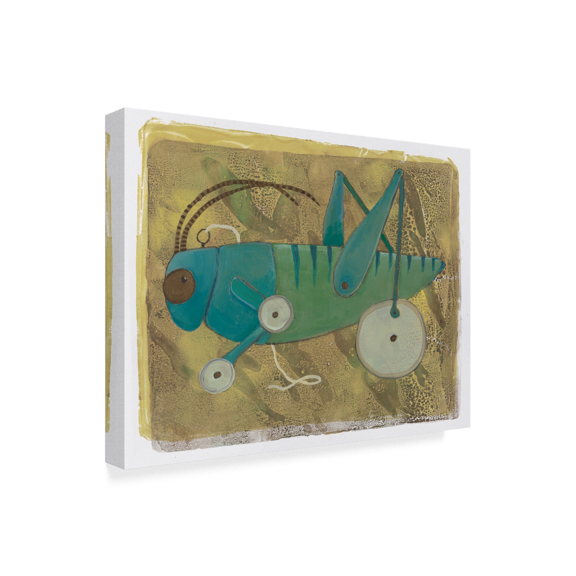 Trademark Fine Art 'Cricket On Wheels' Canvas Art by Maria Pietri Lalor