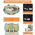thumbnail image 6 of Hardside Luggage Sets 3 Piece, Hardshell Suitcase TSA Lock Spinner Wheel with Travel Duffle Bag and 4 Packing Cube.Green, 6 of 8