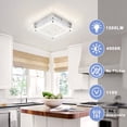 thumbnail image 2 of Auffel Crystal Ceiling Light Fixture Dimmable Square Bathroom Light Fixtures LED Flush Mount Ceiling Light for Bedroom Hallway Living Room 11 Inch Glass 4000K, 2 of 11