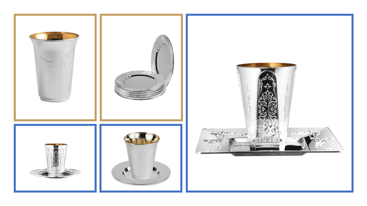 Elegant Plastic Kiddush Wine Cups