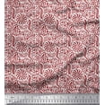 thumbnail image 1 of Soimoi Moss Georgette Fabric Floral & Paisley Block Print Fabric by The Yard 42 Inch Wide, 1 of 3
