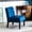Dark Blue, variant on 2-Piece Blue Velvet Accent Chair with Tapered Wooden Legs / Good for Living Room and Entryway