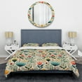 thumbnail image 3 of Designart "Garden Serenity V" Multicolor Plants Bedding Covert Set - Bohemian & Eclectic Bed Set With 2 Shams, 3 of 5