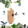 thumbnail image 2 of MOQIN Hummingbird House for Outside Hanging,Wooden Humming Bird Houses for Outside for Nesting Hanging,Natural Hummingbird Swing Nest for Sparrow Bird Finch Houses Garden Decor, 2 of 6