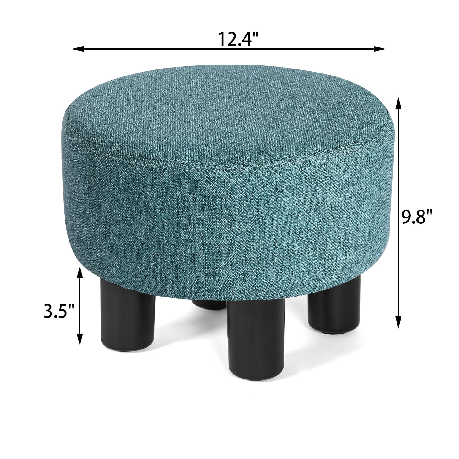 Small Foot Stools, Round Blue Padded Ottoman Foot Rest with Plastic Legs,  Footstools and Ottomans Small Comfy Footstool Upholstered for Living Room,  C for Sale in West Covina, CA - OfferUp