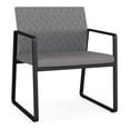 thumbnail image 1 of Fauteuil d'Invité Surdimensionné Gansett pour Réception et Attente / Acier Noir / Gris / Gris, 1 of 5