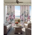 thumbnail image 6 of Pink Roses Floral Blackout Curtains for Bedroom Living Room Darkening Curtains 84 Inch Length 2 Panels Set Vintage Romance Botanical Flowers Window Curtain Window Treatment Grommet Drapes 42"x84", 6 of 9