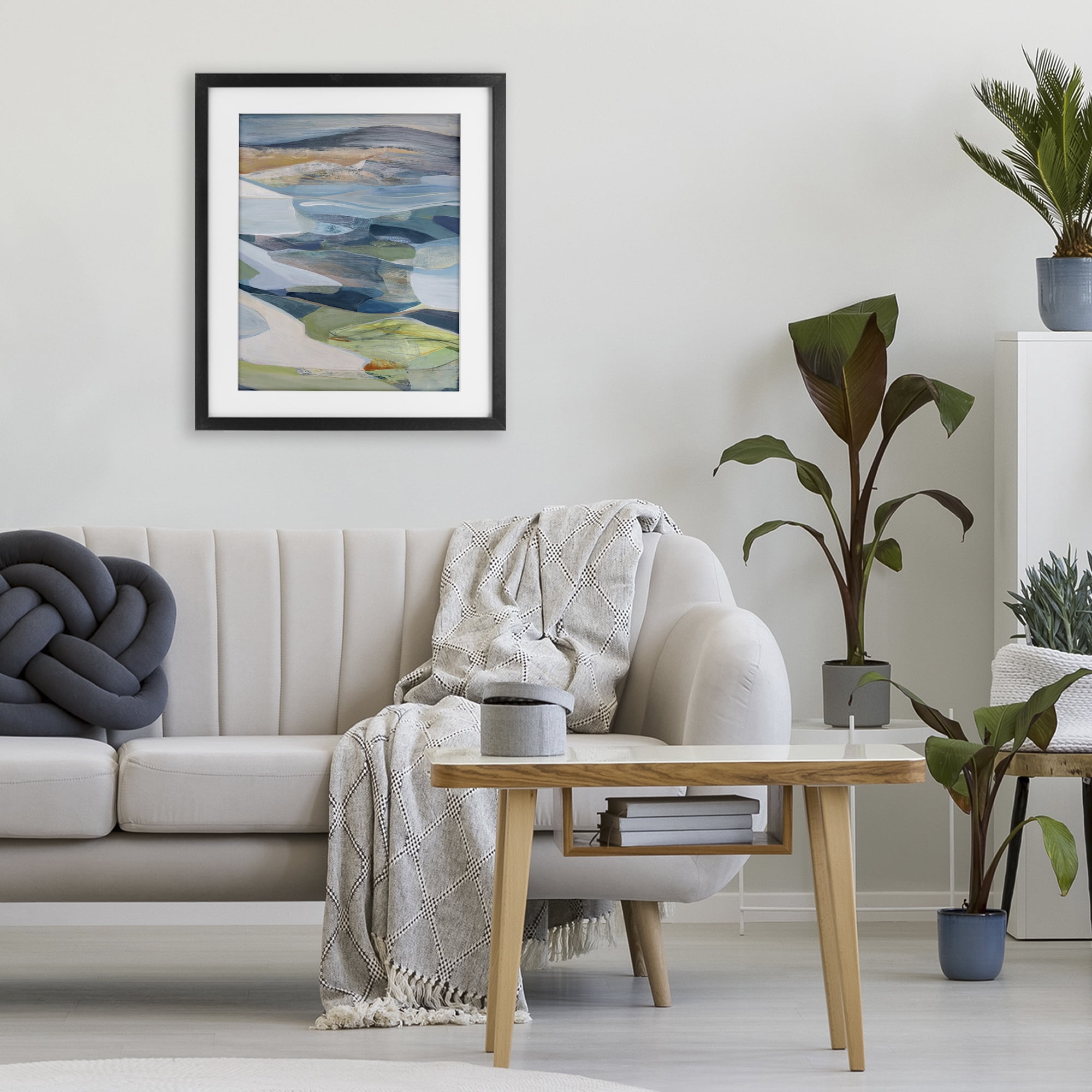Stupell Industries Shifting Horizons Distortion Black Framed Print Under Glass, design by Farren Lee