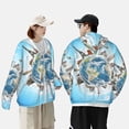 thumbnail image 4 of Kdxio World Travel Print Women Men Sun Protection UPF 50+ Jackets Zip Up Long Sleeve Hoodie Hiking Lightweight with Pockets, 4 of 7