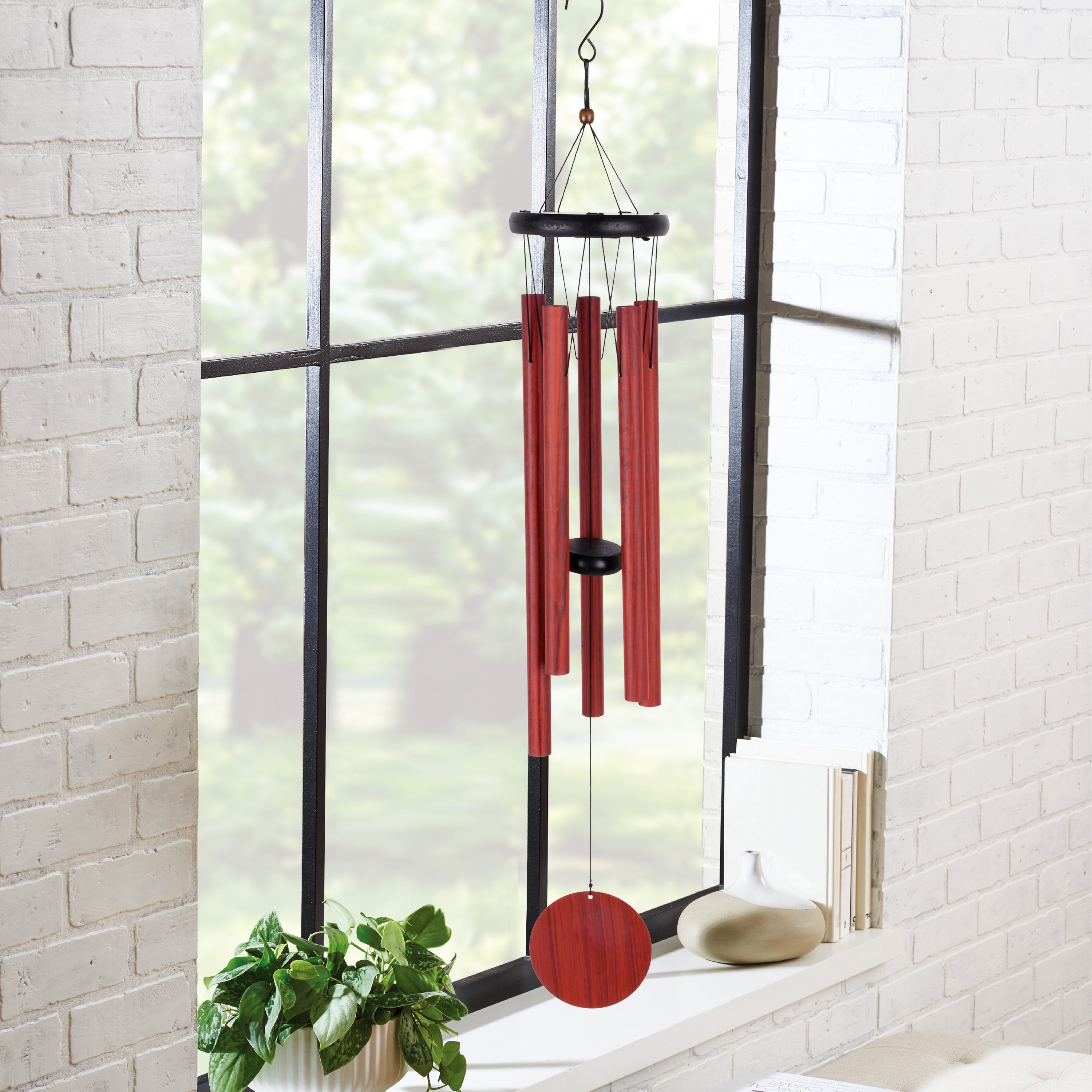 Mainstays Classic Bronze Color Metal Pine Wood Wind Chime