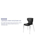 thumbnail image 3 of Flash Furniture Lowell Contemporary Design Black Plastic Stack Chair, 3 of 11