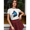 thumbnail image 2 of Beautiful Wolf Night Starry Sky T-Shirt Women -Image by Shutterstock, Female XX-Large, 2 of 4