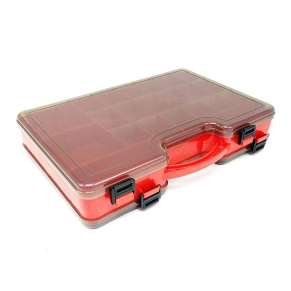 LIANXUE Double Sided Fishing Tackle Box Plastic Fishing Lures Baits Box Easy to Use