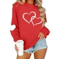 thumbnail image 6 of Craaazy Valentines Clothes for Women Love Heart Prints Long Sleeve Shirts Gifts, 6 of 8