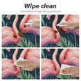 thumbnail image 4 of PIKWEEK Flamingos Tropical Flowers Summer Fitted Round Tablecloth Waterproof Table Cloth with Elastic Edge Wipe Clean Table Cover for Indoor Outdoor, 4 of 7