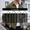 thumbnail image 2 of Vxararl Men Corduroy Trucker Style Shirt Jacket, Long‑Sleeve Button‑Up Vintage Corduroy Shirt Shacket, Casual Overshirt with Dual Chest Pockets for Everyday Daily Wear Navy XL, 2 of 4