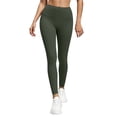 thumbnail image 3 of Womens Yoga Pants, Elastic Waist Solid Full Length Casual Pants, Relaxed Fit, Comfort Stretch Trousers, Yoga & Fitness Wear | VerBelle,Army Green L, 3 of 8